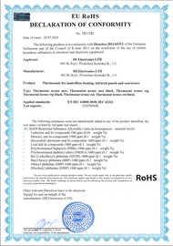 Декларация о соответствии terneo mex, rtp, rol Директиве 2011/65/EU