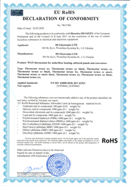 Декларация о соответствии terneo ax, sx, bx, nx, rzx Директиве 2011/65/EU